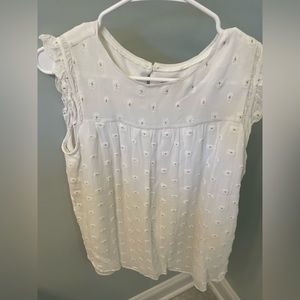 Loft Tank Blouse with Gold Thread Detail